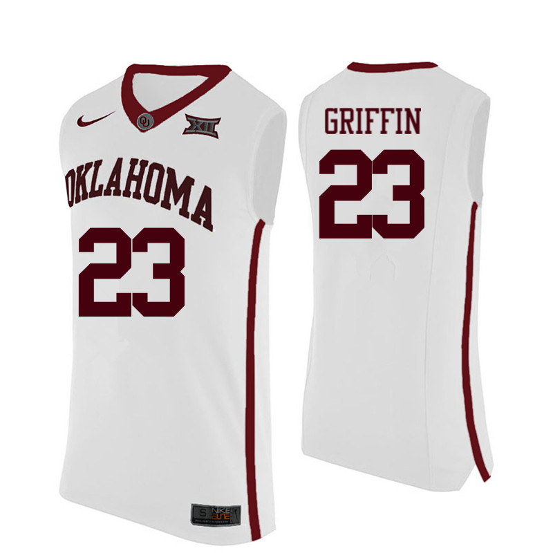 Oklahoma Sooners #23 Blake Griffin College Basketball Jerseys-White